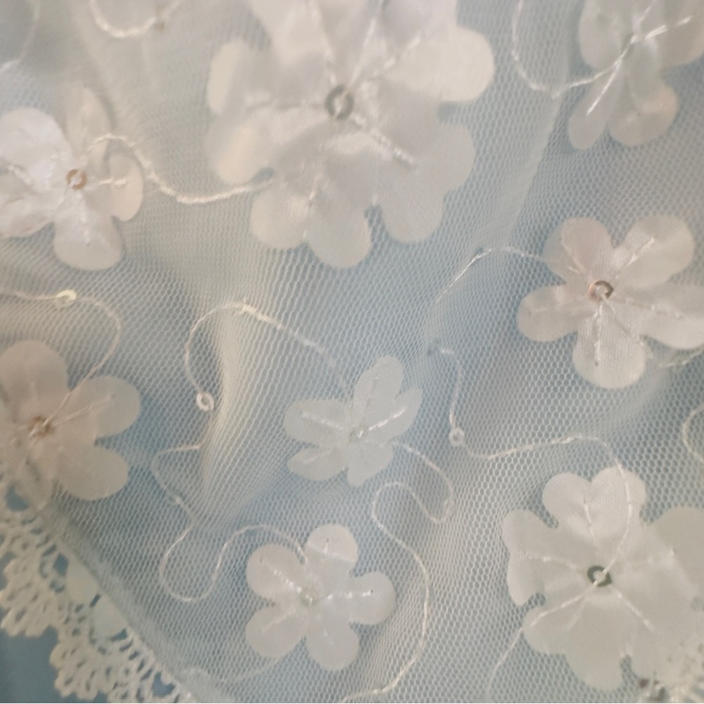 Light Blue Princess Tulle Costume Dress for Girls Cinderella w Gloves 4/5T - Picture 7 of 16